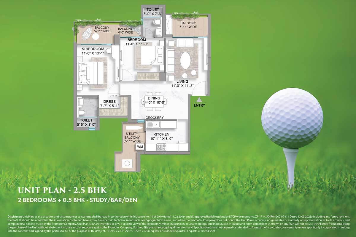 2.5 BHK Floor Plan
